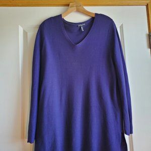 Eileen Fisher Long Purple/Blue Sweater